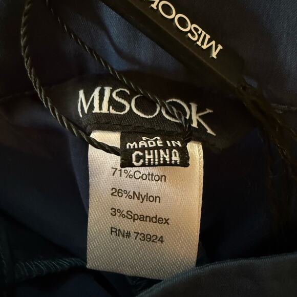 NWOT Misook Pleated Pocketed Wide Leg Blue Pants – Sz XL - Picture 6 of 6